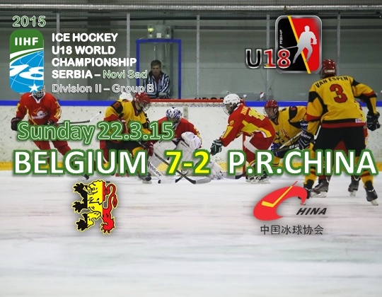 WC  2015 Div.IIB, Novi Sad (Servië), BEL vs CHN