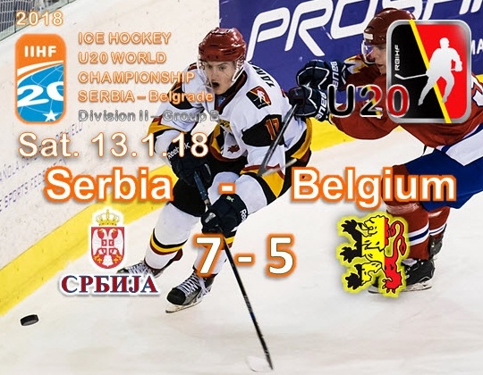 WC 2018 Div.IIB, Belgrado, SRB-BEL: 7-5