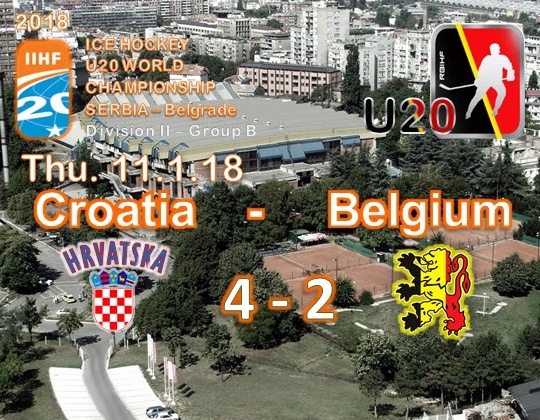 WC 2018 Div.IIB, Belgrado, CRO-BEL: 4-2