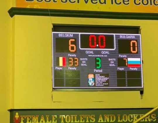 Dames game 2 wedstrijd tegen Bulgarije winst voor Belgie 6-0