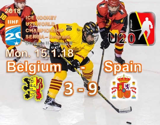 WC 2018 Div.IIB, Belgrado, BEL-ESP: 3-9