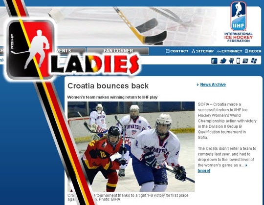 Onze Dames op IIHF.com !