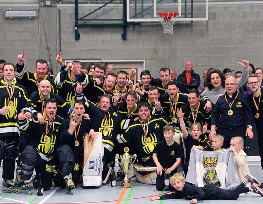 Après la Coupe de Belgique, Sportiek Spins remporte aussi le championnat