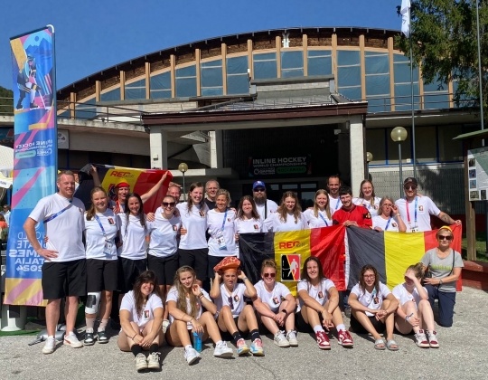 Belgische senioren dames inline hockey eindigen als 12de op de  "World  Roller Games" in Itali?