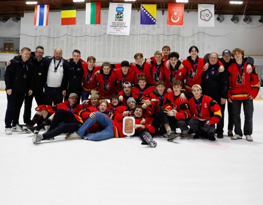 L'equipe belge U20 remporte le bronze au Championnat du monde IIHF U20 Division IIIA
