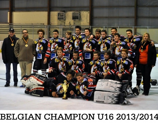 U16 des Chiefs Leuven Champions de Belgique - 2013/2014