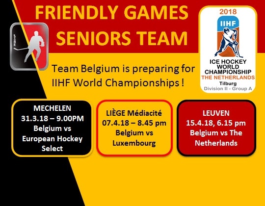 3 WK Oefenwedstrijden voor Team Belgium